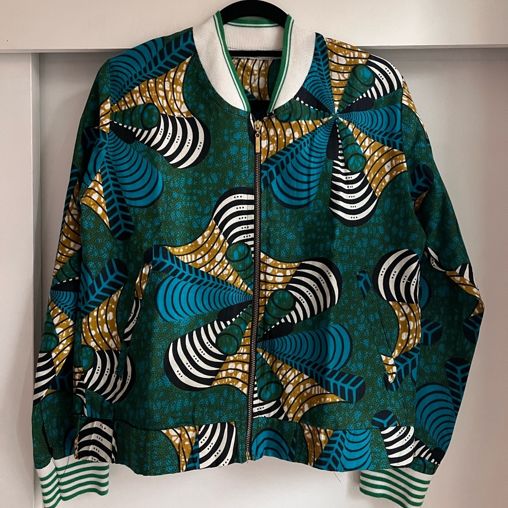 Wax fabric bomber jacket
